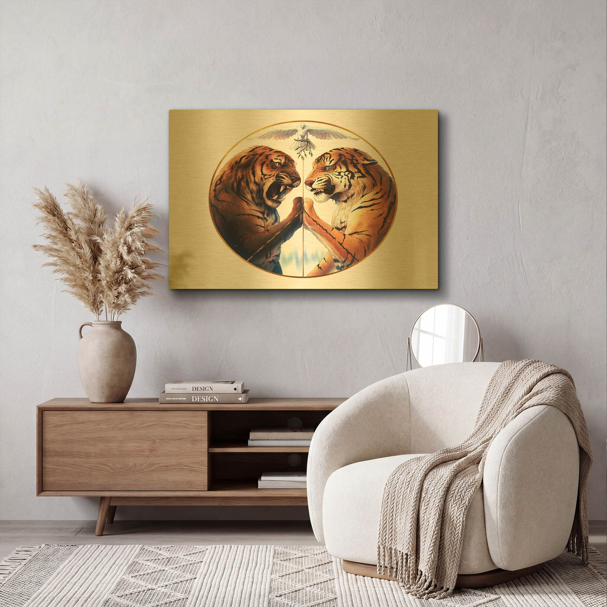 'Peace' By JoJoes Art Gold Metal Wall Art