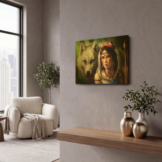 'Warrior Princess' By JoJoes Art Gold Metal Wall Art