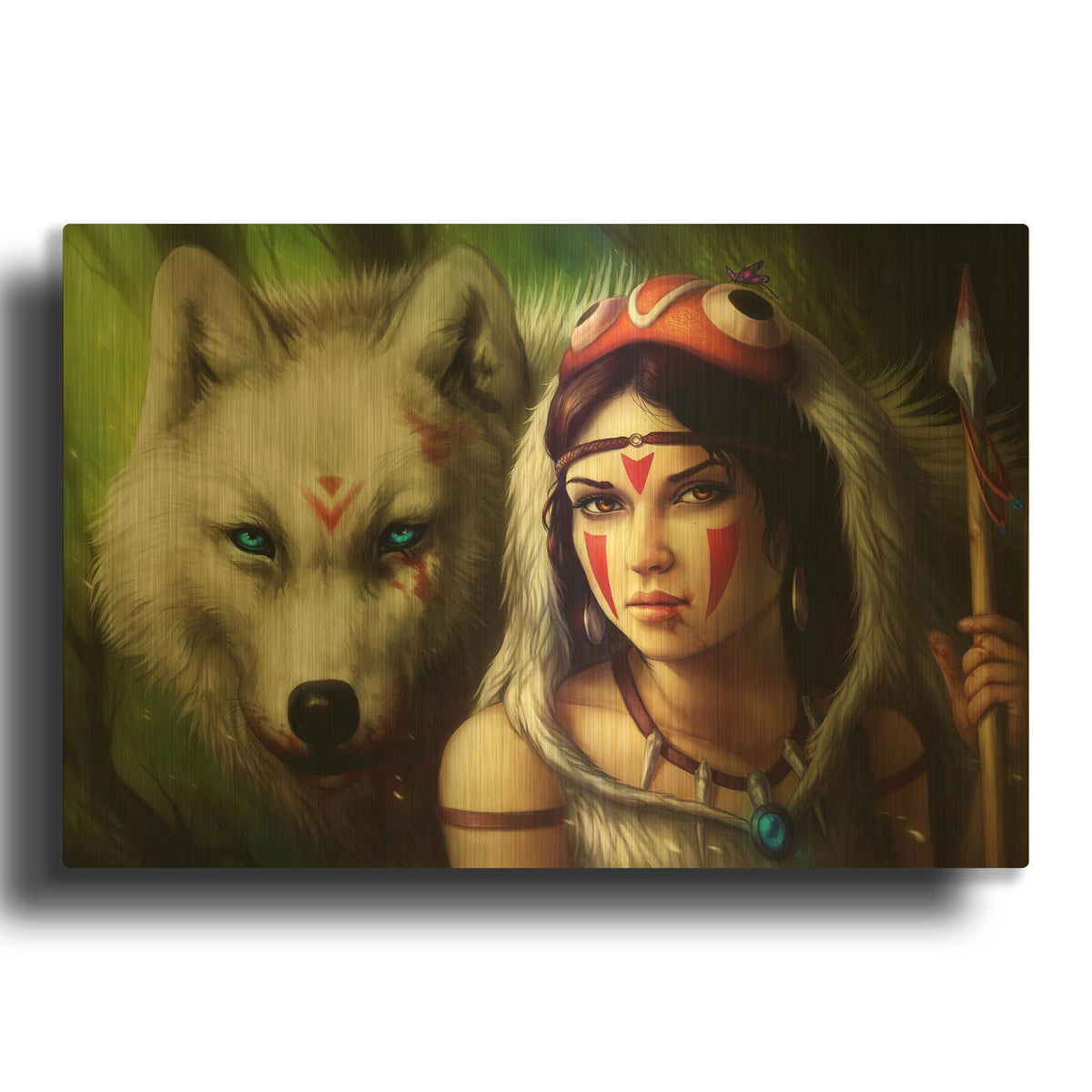 'Warrior Princess' By JoJoes Art Gold Metal Wall Art