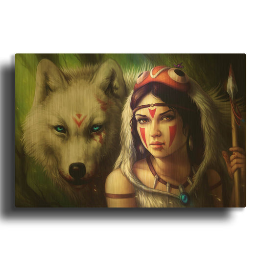 'Warrior Princess' By JoJoes Art Gold Metal Wall Art