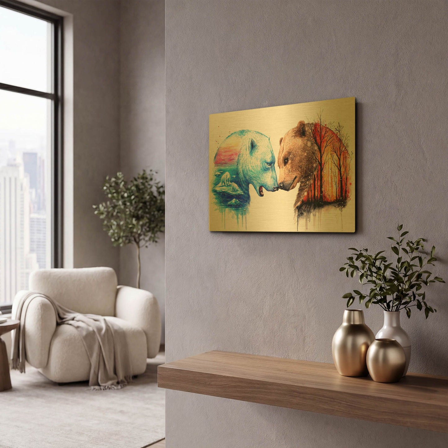 'We are in this together' By JoJoes Art Gold Metal Wall Art