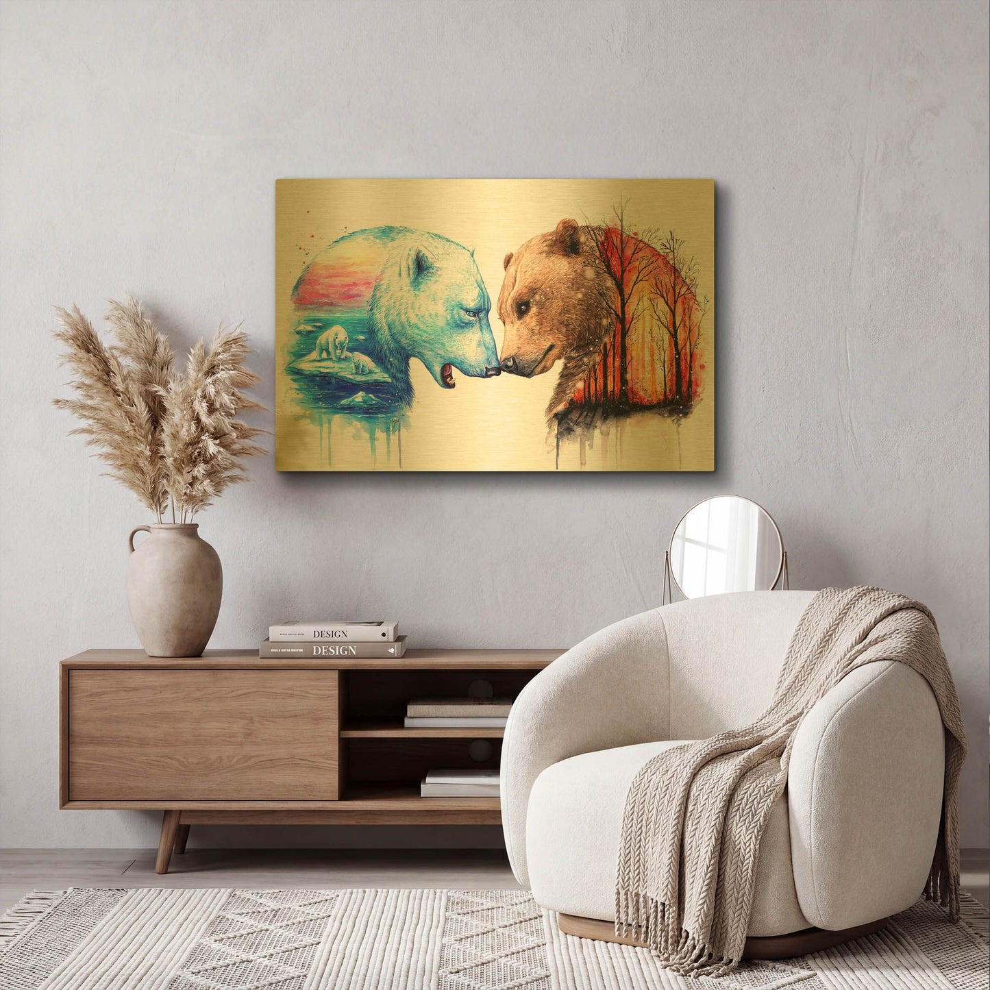 'We are in this together' By JoJoes Art Gold Metal Wall Art