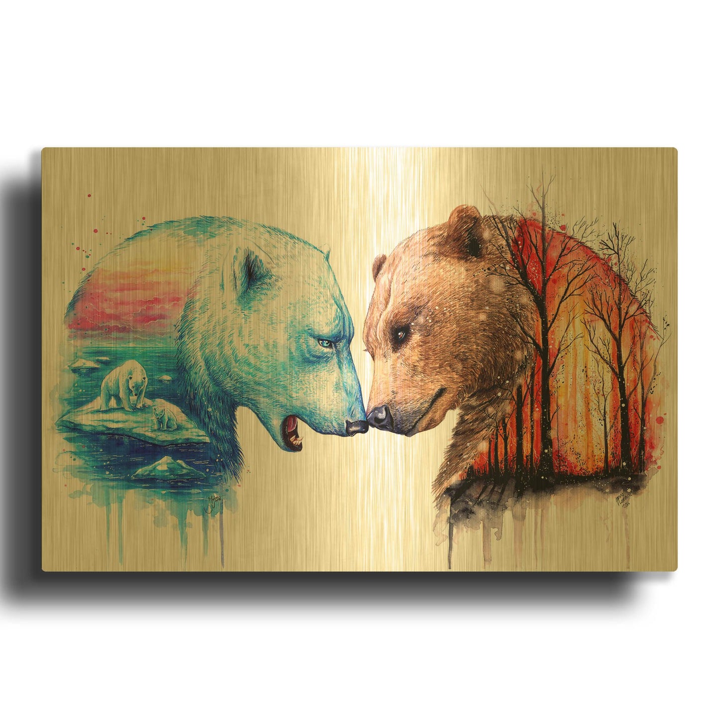 'We are in this together' By JoJoes Art Gold Metal Wall Art