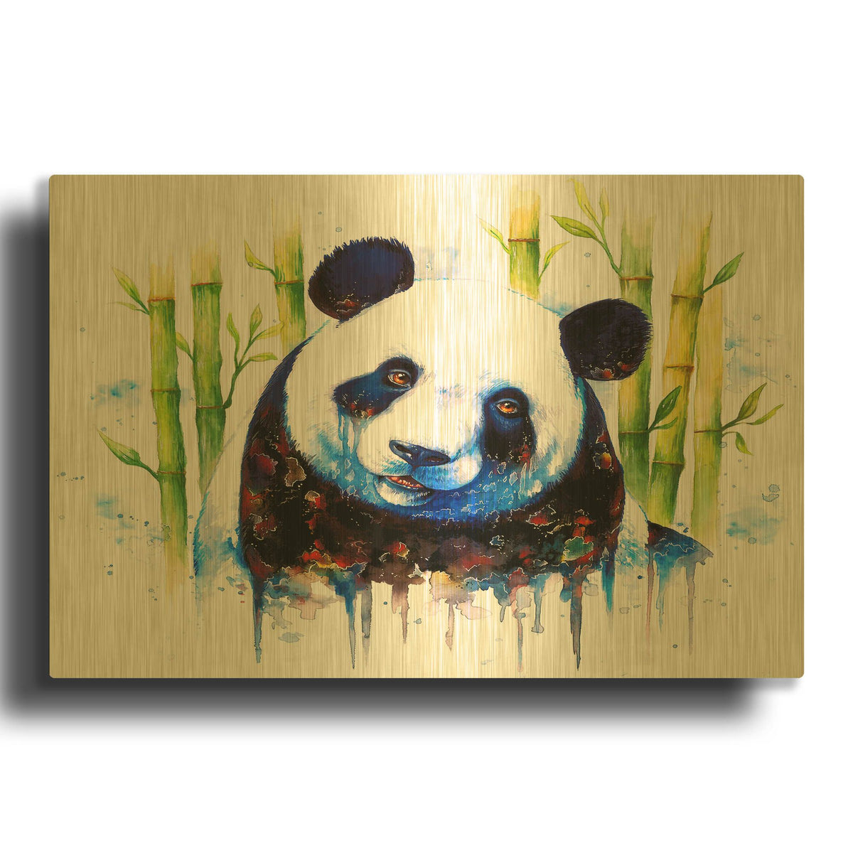 'Blue Ashes' By JoJoes Art Gold Metal Wall Art