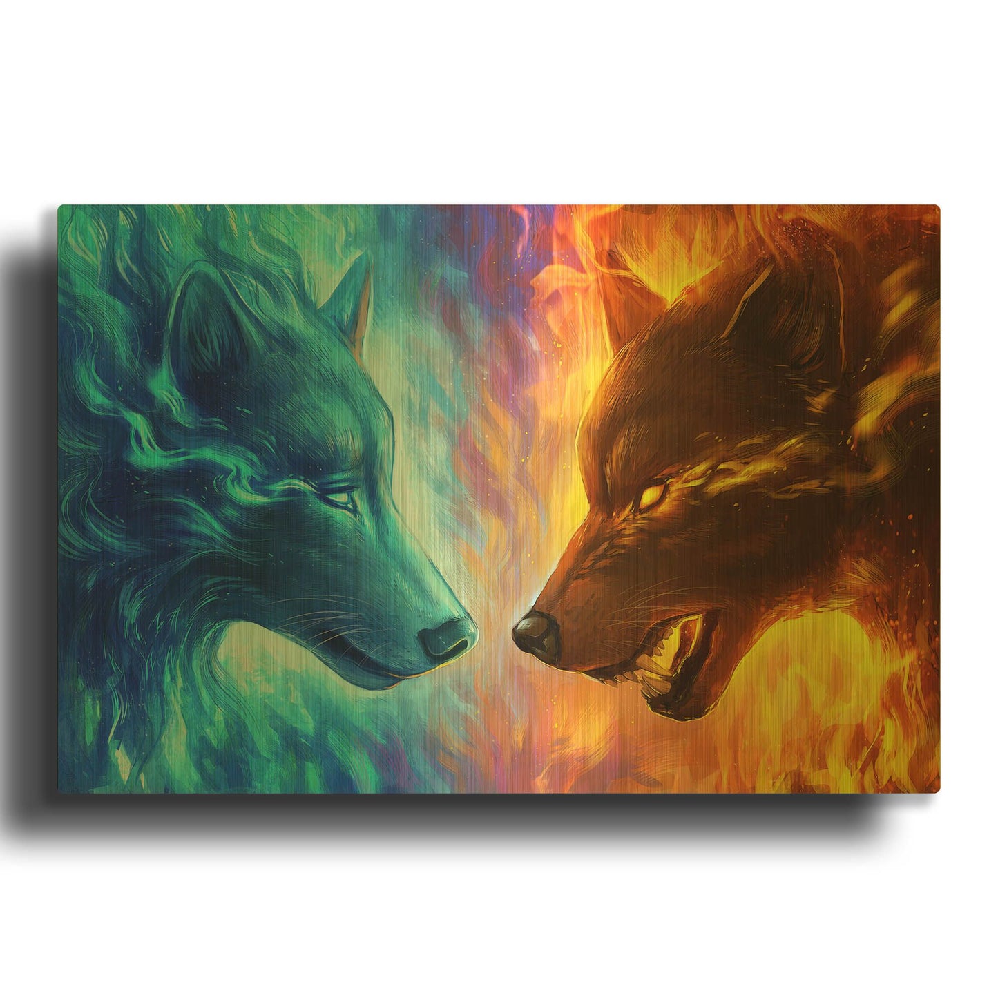 'Fire and Ice' By JoJoes Art Gold Metal Wall Art