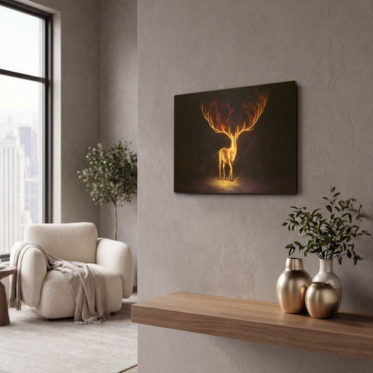 'Firewalker' By JoJoes Art Gold Metal Wall Art