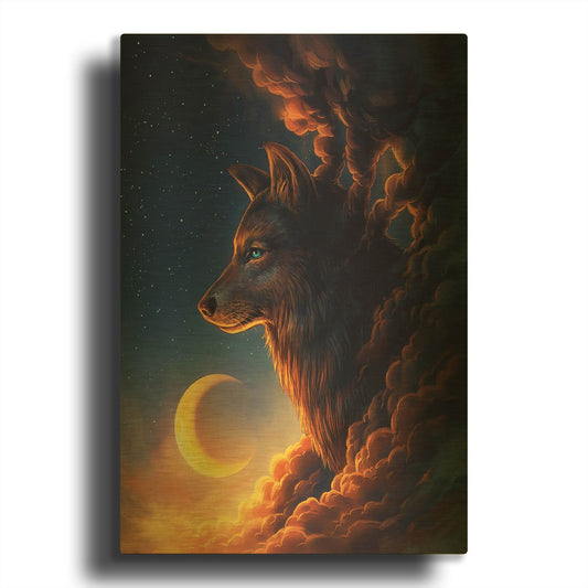 'Golden Moon' By JoJoes Art Gold Metal Wall Art