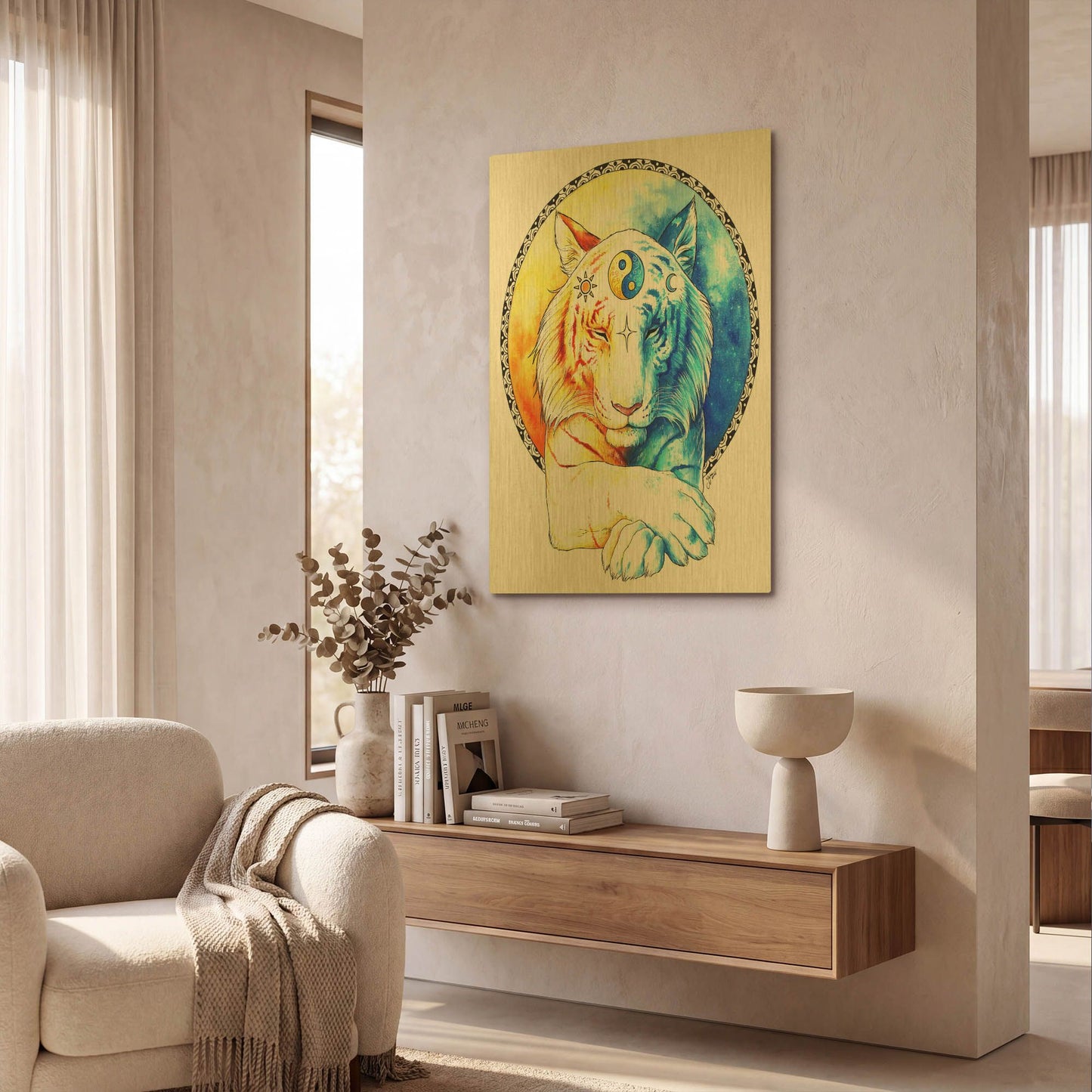 'Inner Balance' By JoJoes Art Gold Metal Wall Art