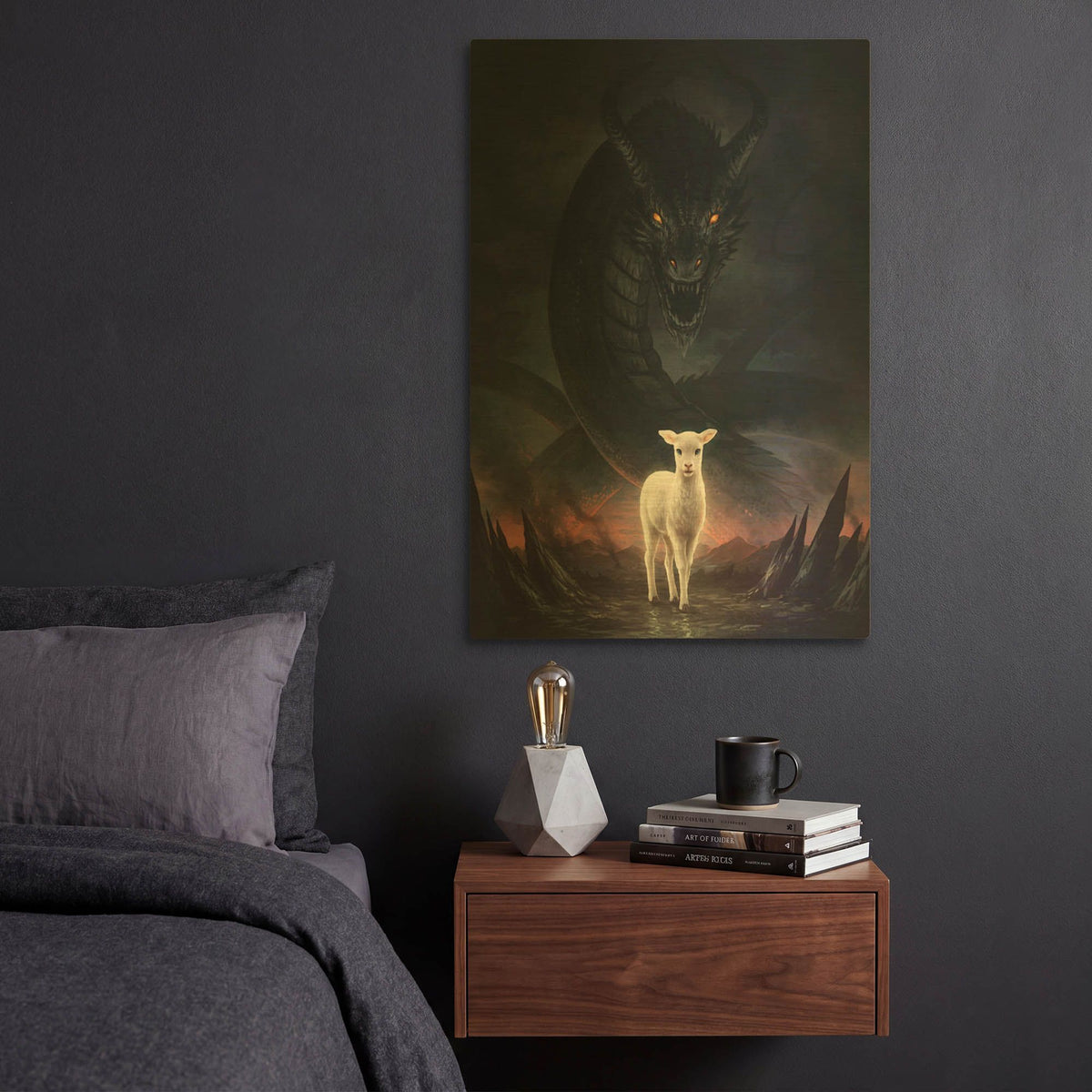 'Lamm Gottes' By JoJoes Art Gold Metal Wall Art