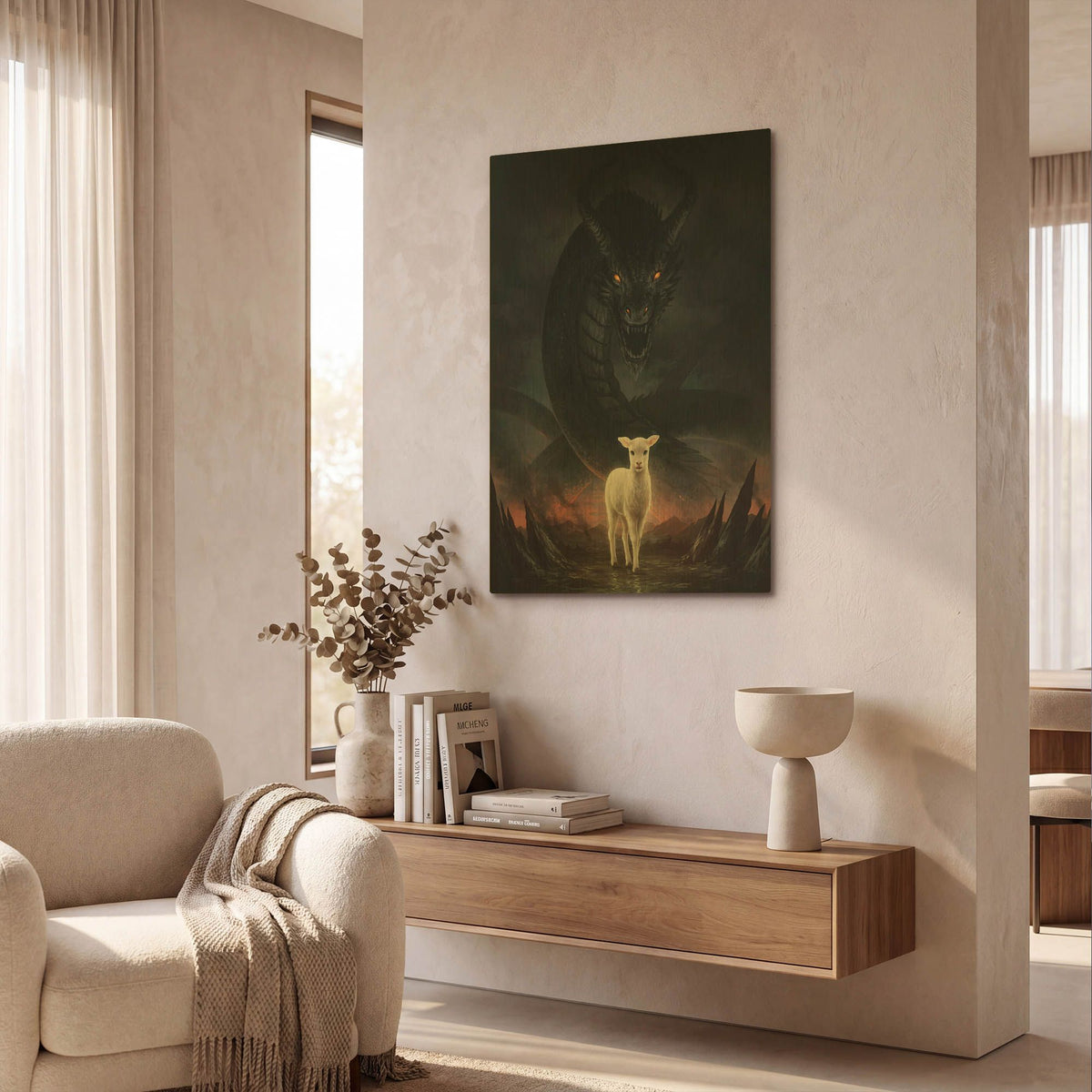 'Lamm Gottes' By JoJoes Art Gold Metal Wall Art