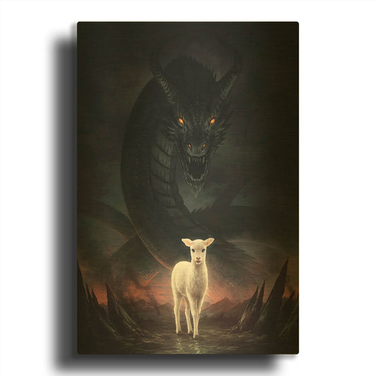 'Lamm Gottes' By JoJoes Art Gold Metal Wall Art