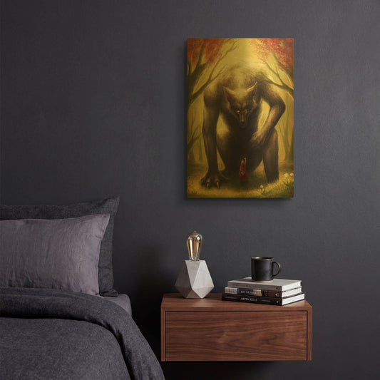 'Little Red Riding Hood' By JoJoes Art Gold Metal Wall Art