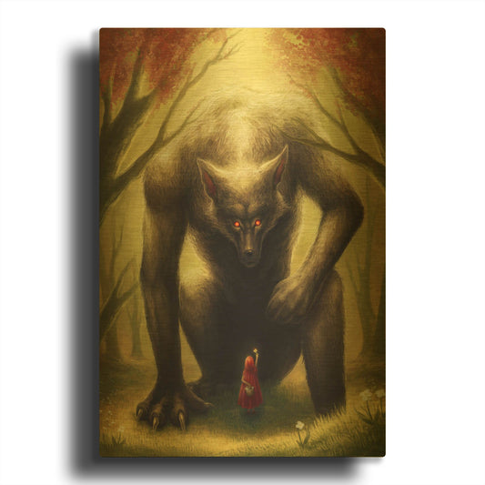 'Little Red Riding Hood' By JoJoes Art Gold Metal Wall Art