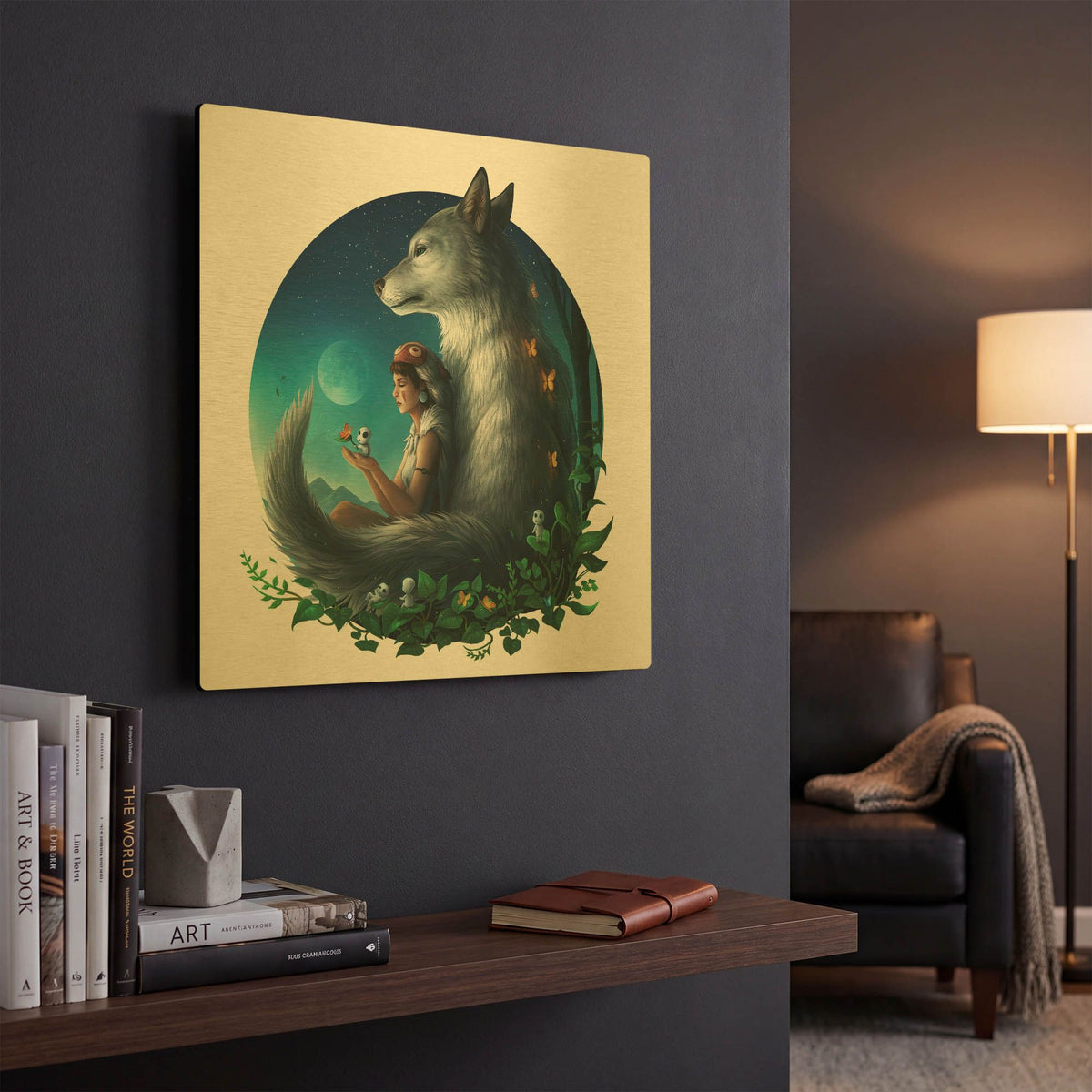 'Mononoke Safe' By JoJoes Art Gold Metal Wall Art