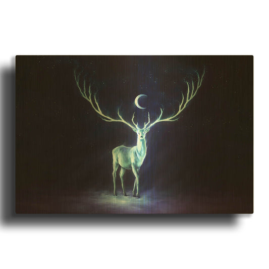 'JOJOES206789-Nightbringer' By JoJoes Art Gold Metal Wall Art