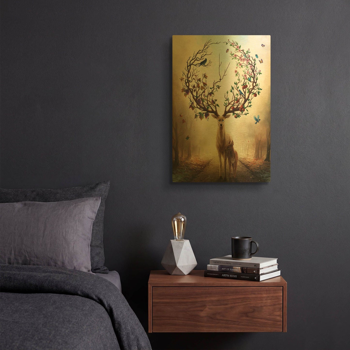 'JOJOES206793-Seasons' By JoJoes Art Gold Metal Wall Art