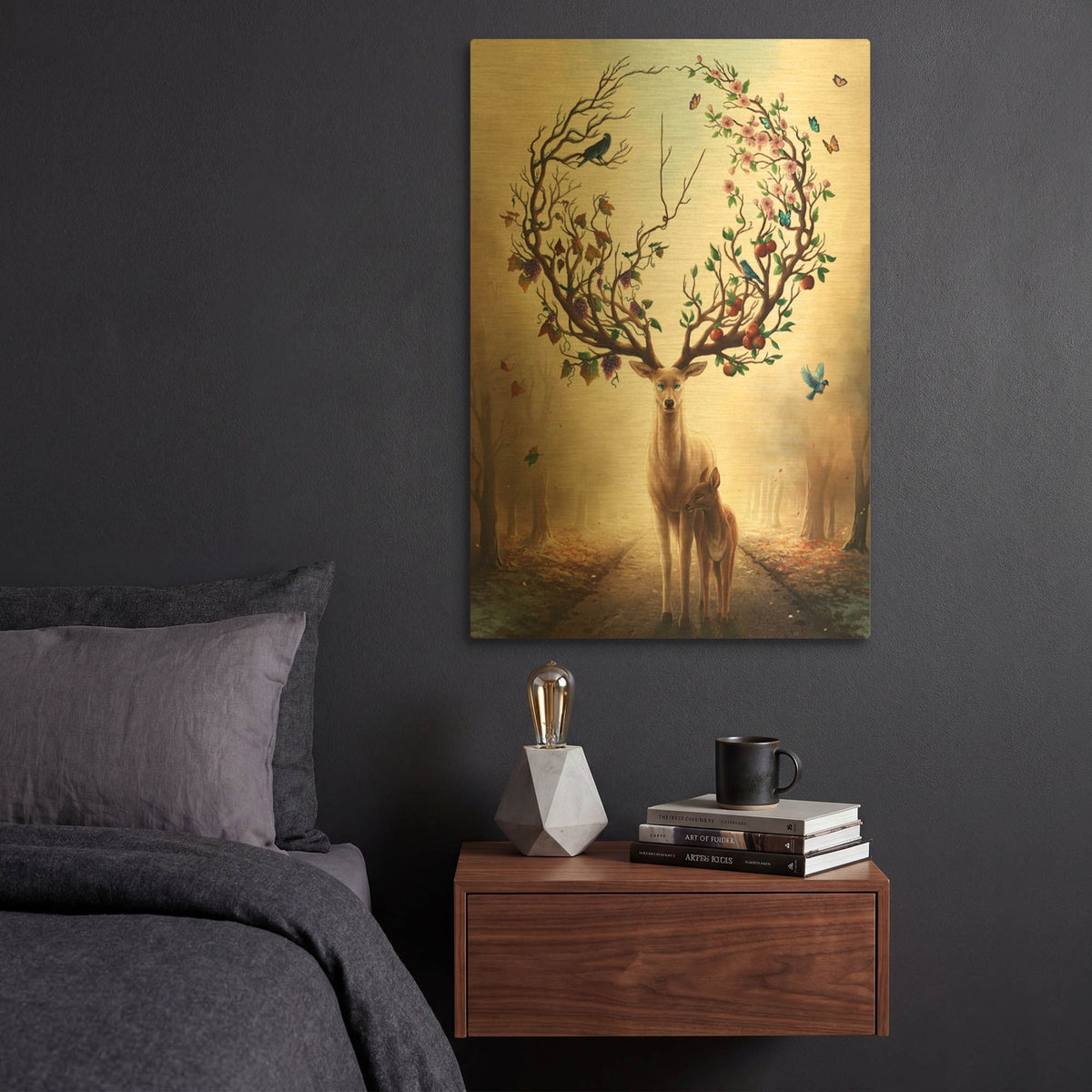 'JOJOES206793-Seasons' By JoJoes Art Gold Metal Wall Art