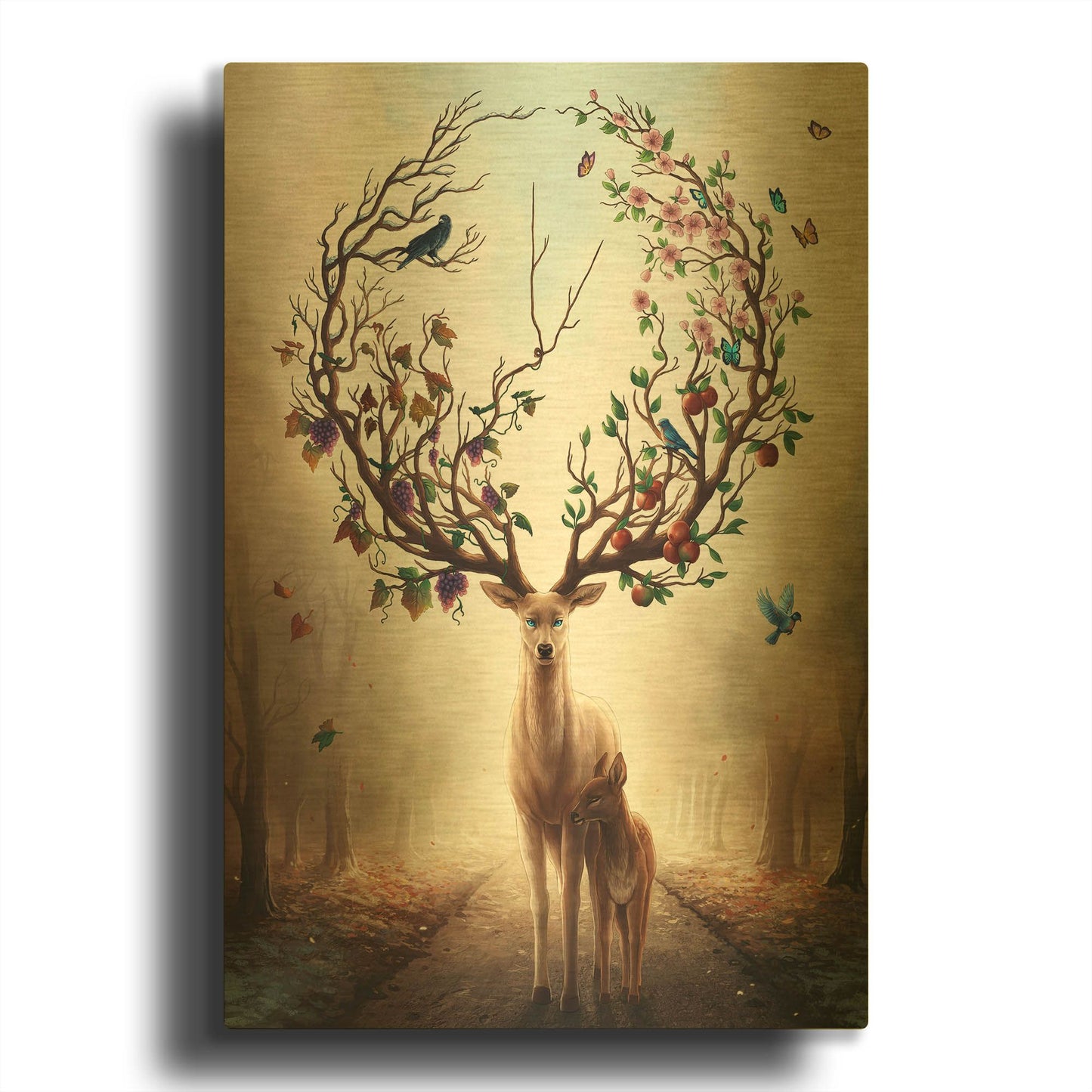 'JOJOES206793-Seasons' By JoJoes Art Gold Metal Wall Art