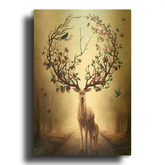 'JOJOES206793-Seasons' By JoJoes Art Gold Metal Wall Art