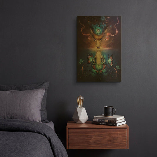 'JOJOES232437-Beautiful Death Colored' By JoJoes Art Gold Metal Wall Art