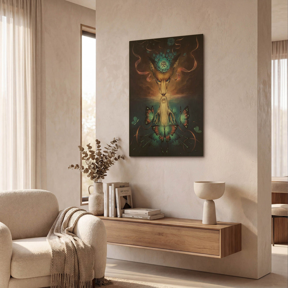 'JOJOES232437-Beautiful Death Colored' By JoJoes Art Gold Metal Wall Art