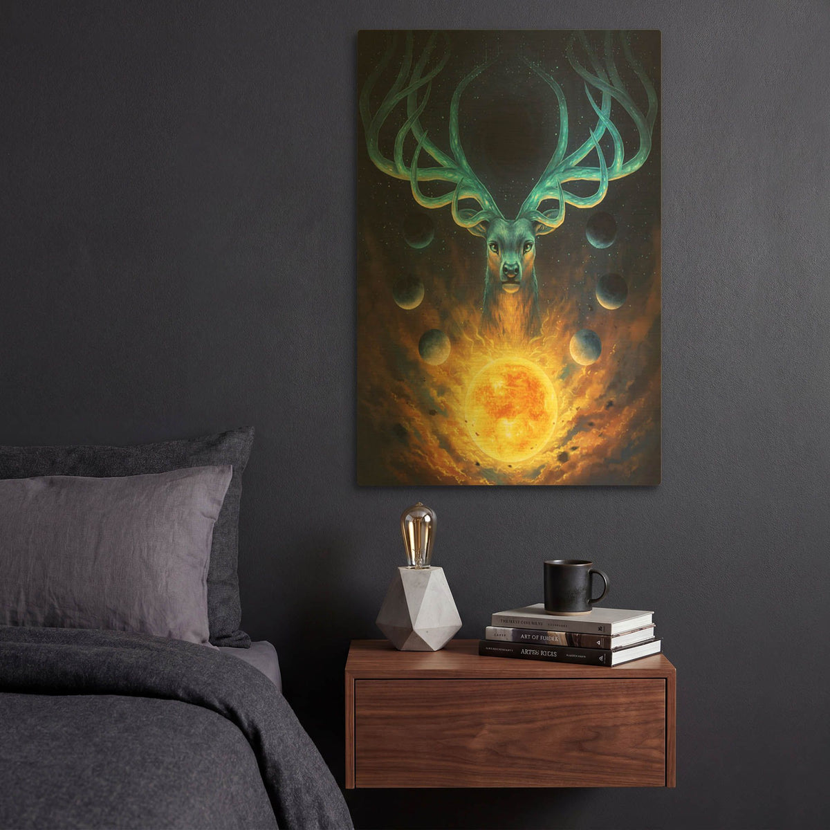 'JOJOES232438-Celestial' By JoJoes Art Gold Metal Wall Art