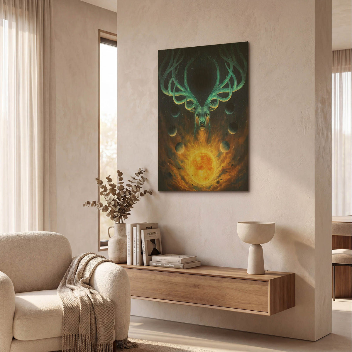 'JOJOES232438-Celestial' By JoJoes Art Gold Metal Wall Art