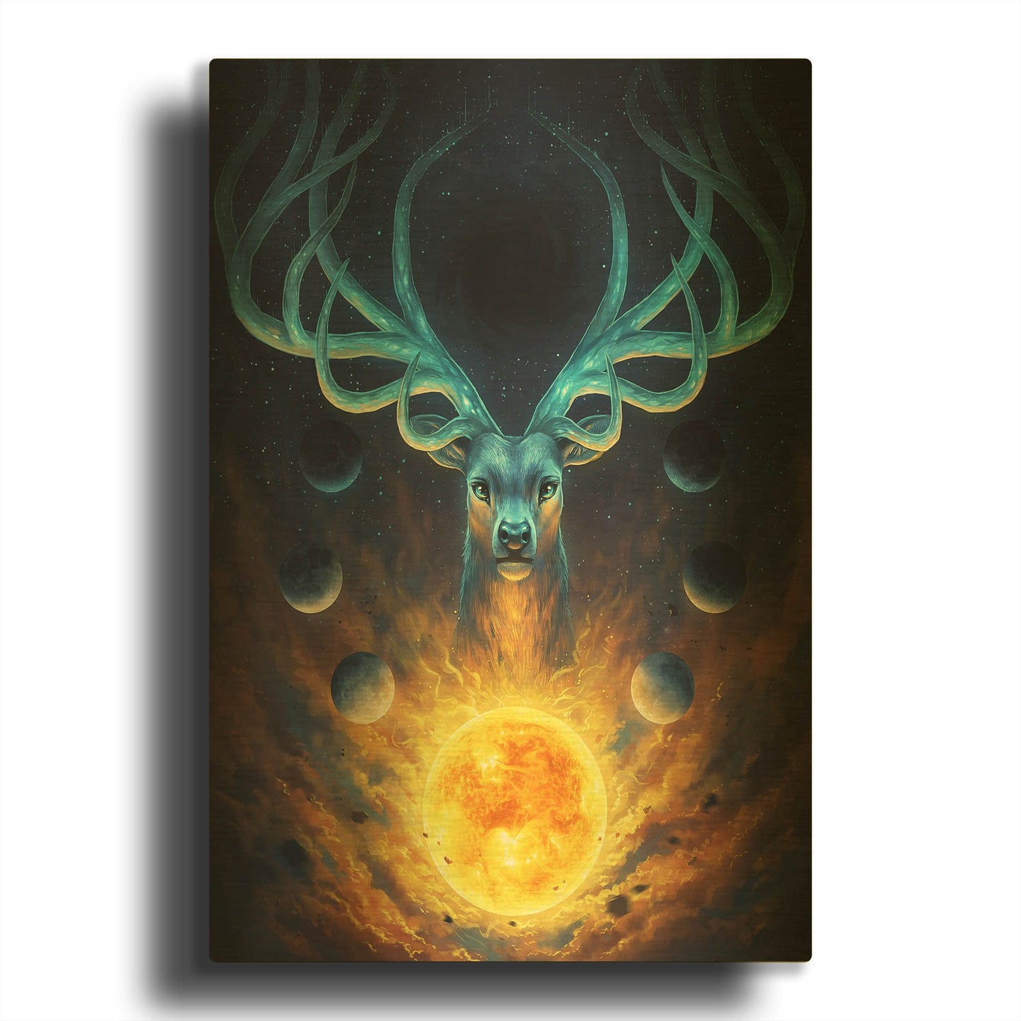 'JOJOES232438-Celestial' By JoJoes Art Gold Metal Wall Art