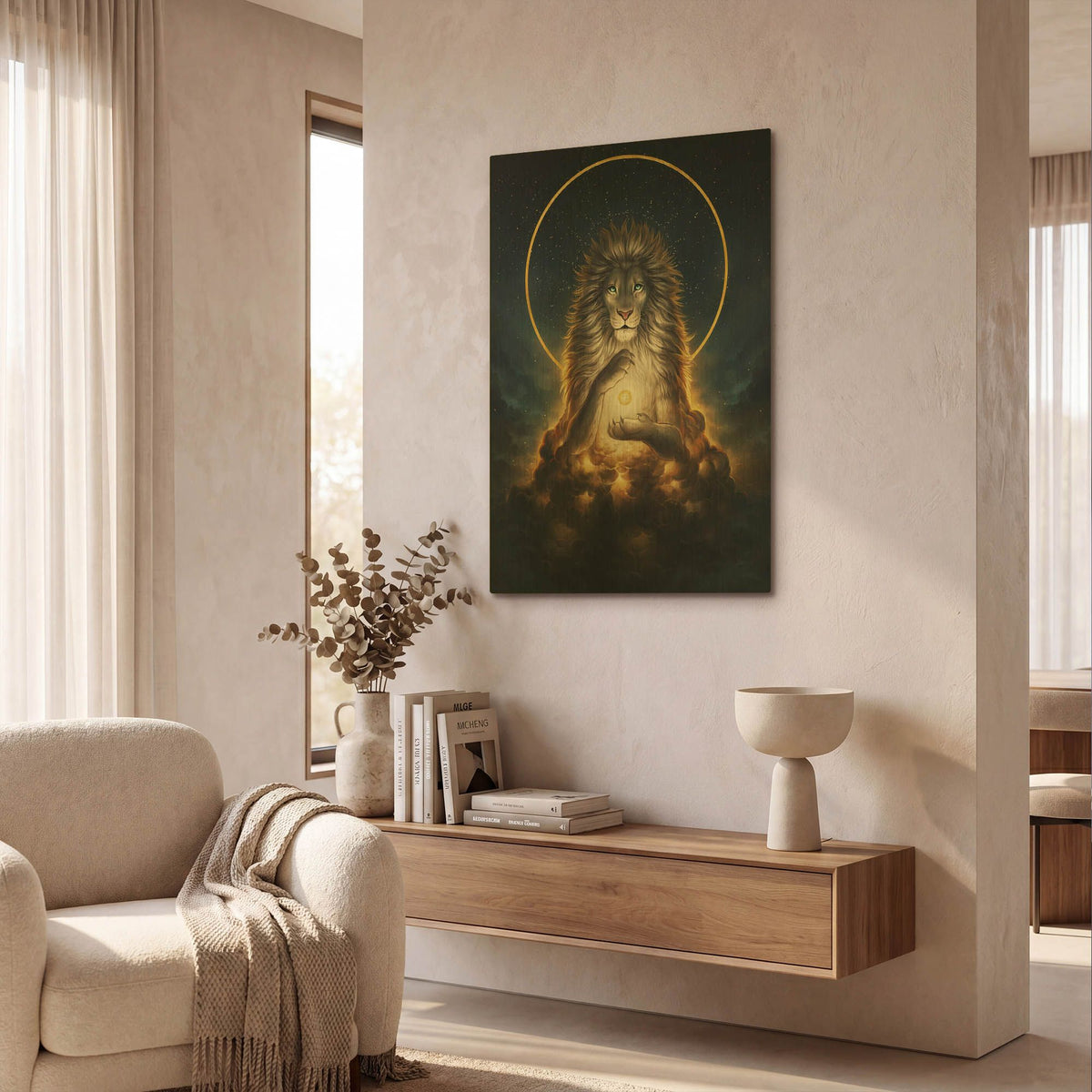 'JOJOES232441-Soul Keeper' By JoJoes Art Gold Metal Wall Art