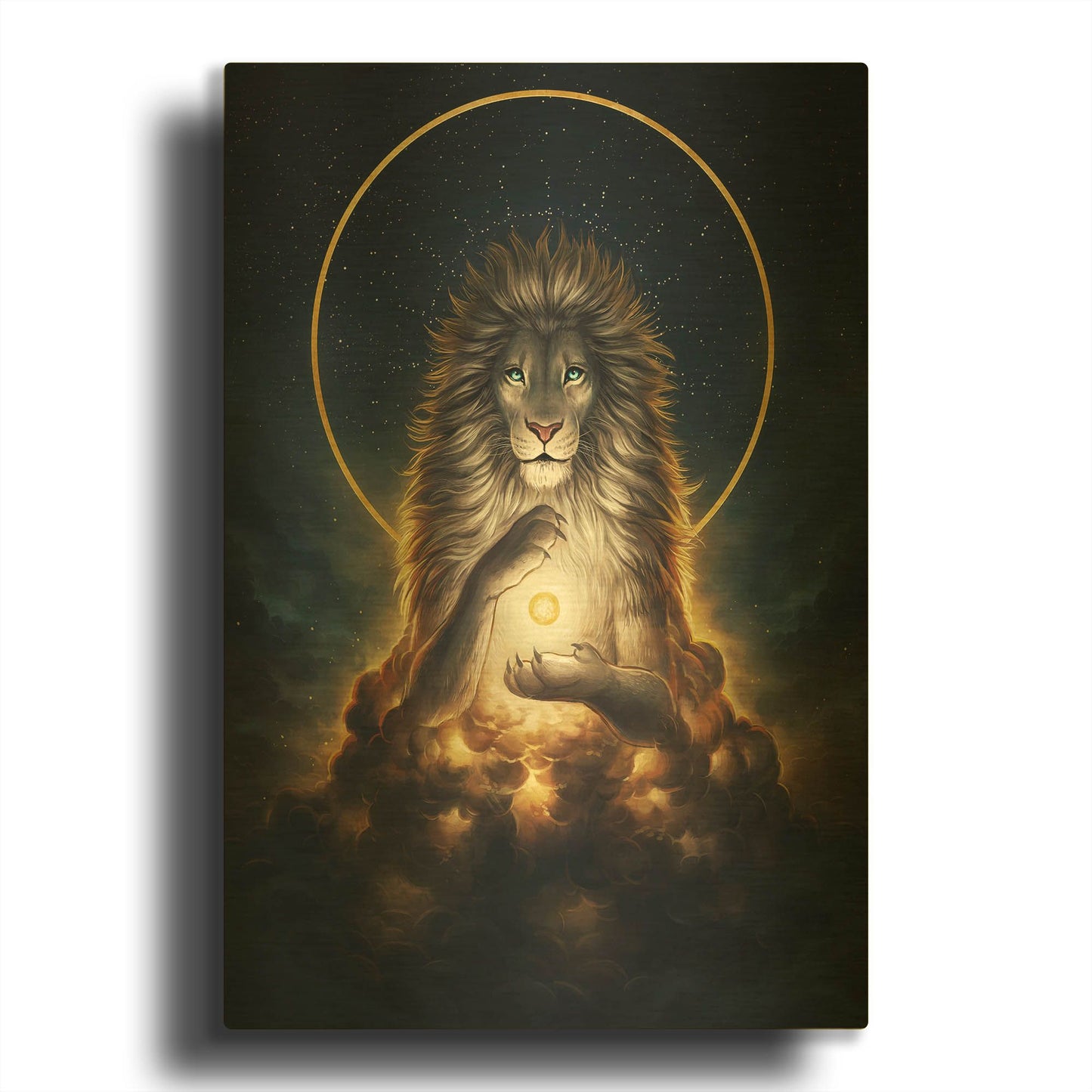 'JOJOES232441-Soul Keeper' By JoJoes Art Gold Metal Wall Art