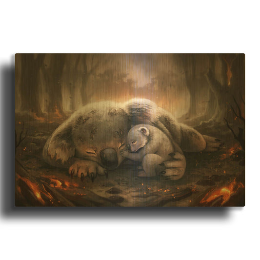 'JOJOES273423-A Mothers Love' By JoJoes Art Gold Metal Wall Art