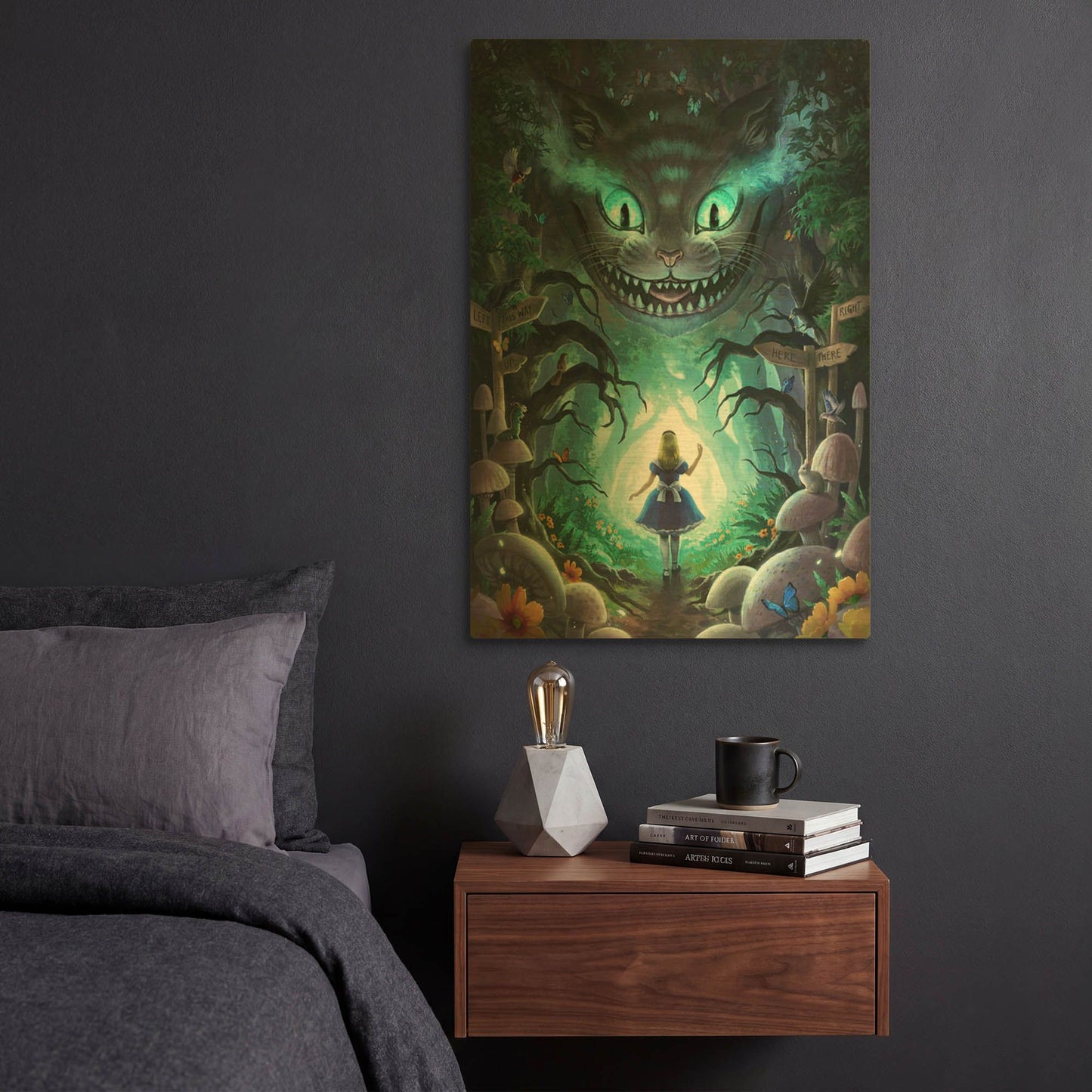'JOJOES273424-Alice' By JoJoes Art Gold Metal Wall Art