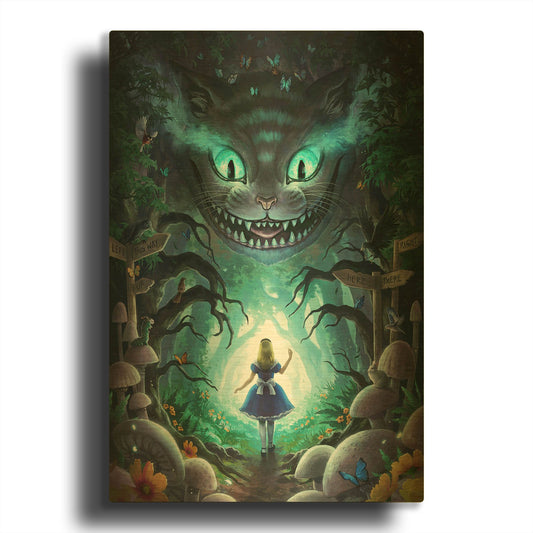 'JOJOES273424-Alice' By JoJoes Art Gold Metal Wall Art