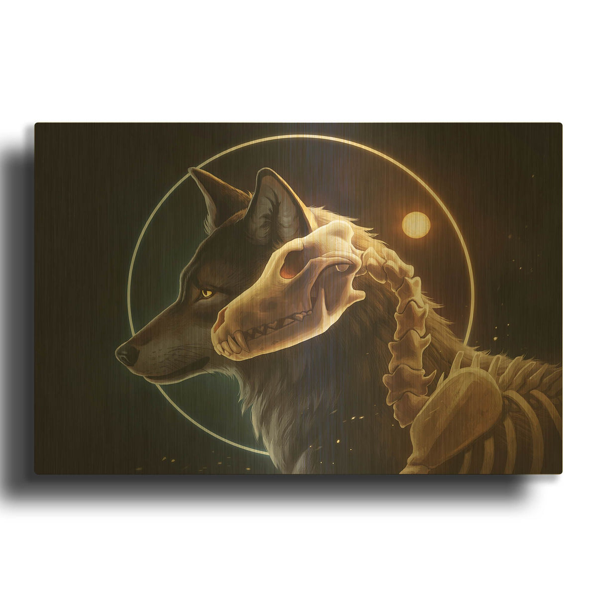 'JOJOES273426-I Am Light' By JoJoes Art Gold Metal Wall Art