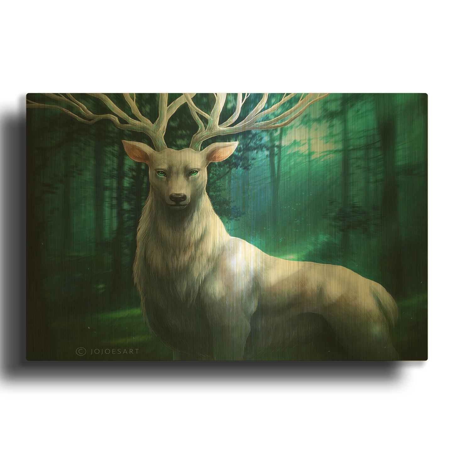 'JOJOES275558-Forest God' By JoJoes Art Gold Metal Wall Art