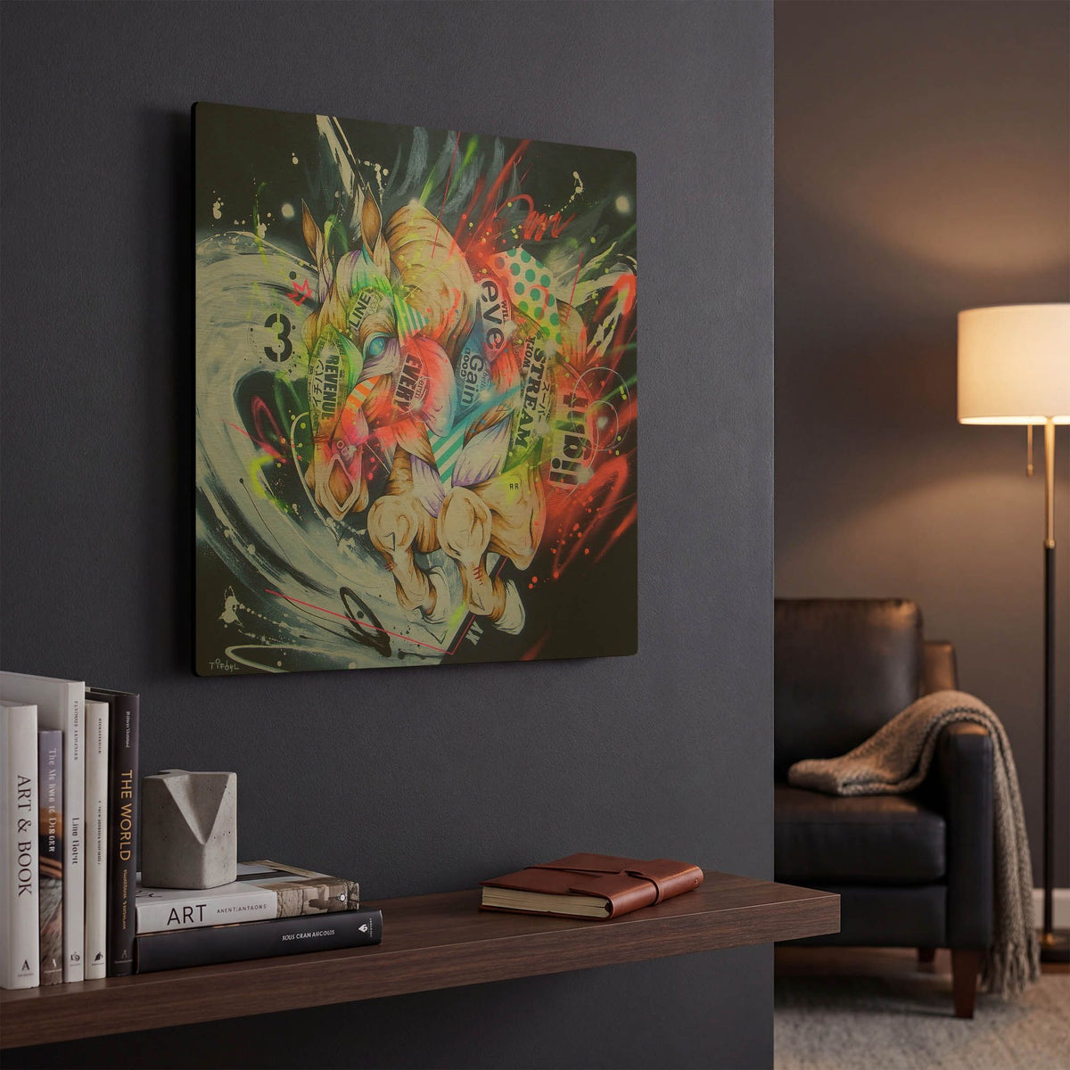 'Barrel' By Taka Sudo Gold Metal Wall Art