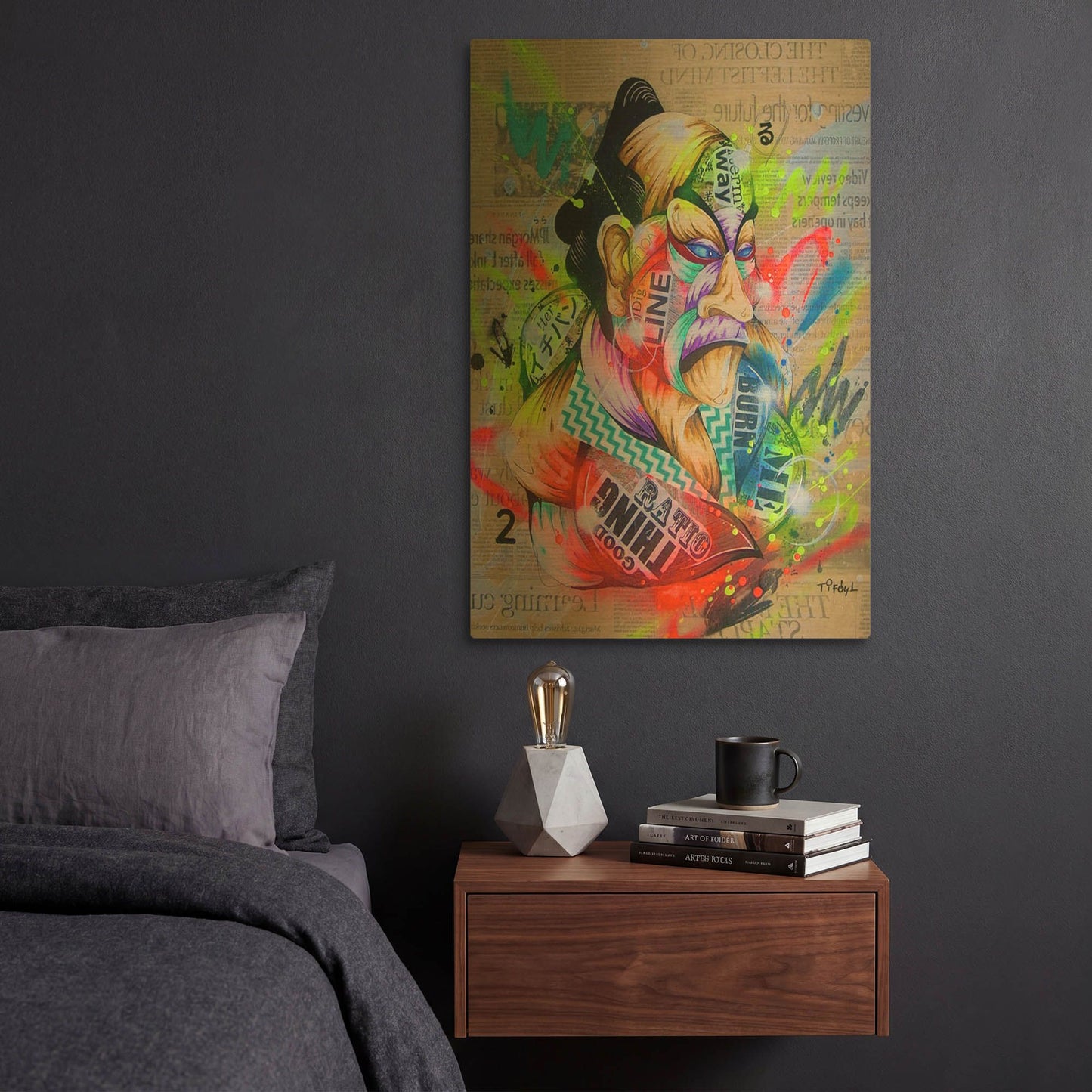 'Civilization 2' By Taka Sudo Gold Metal Wall Art