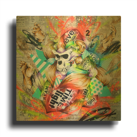 'Feral' By Taka Sudo Gold Metal Wall Art