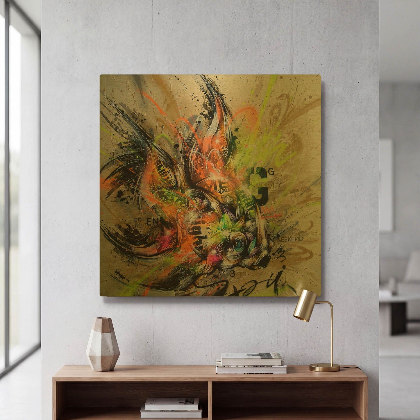 'Golden' By Taka Sudo Gold Metal Wall Art