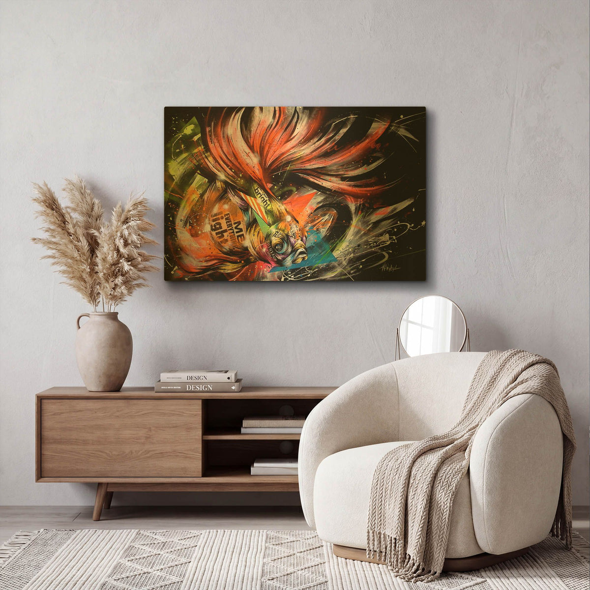 'Hikari To Kage' By Taka Sudo Gold Metal Wall Art