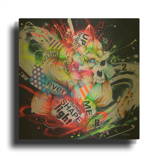 'Metamorphose' By Taka Sudo Gold Metal Wall Art