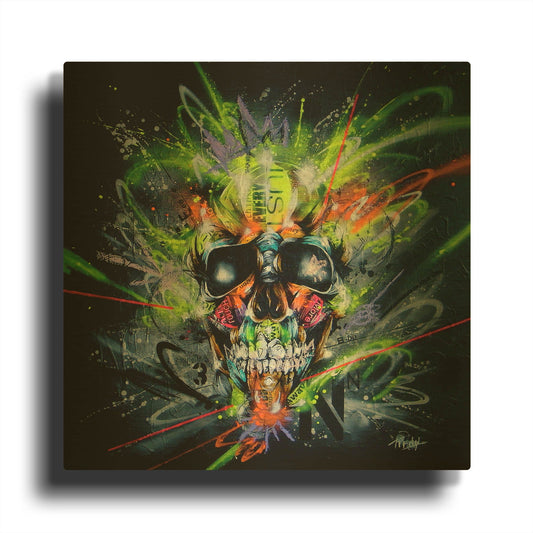 'Neon' By Taka Sudo Gold Metal Wall Art