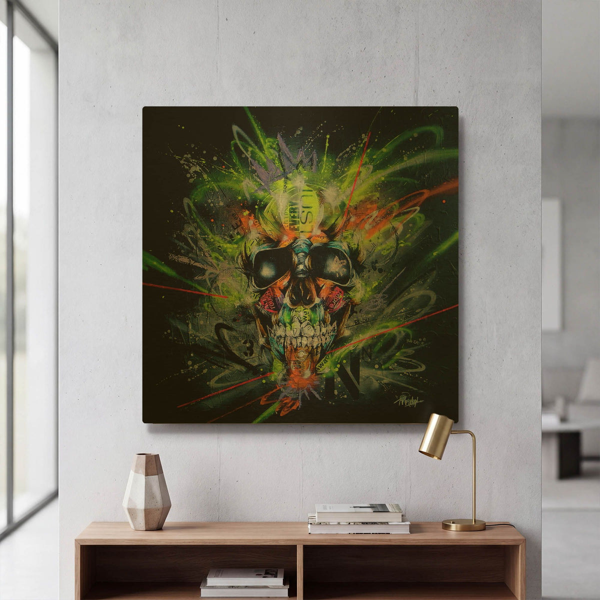 'Neon' By Taka Sudo Gold Metal Wall Art