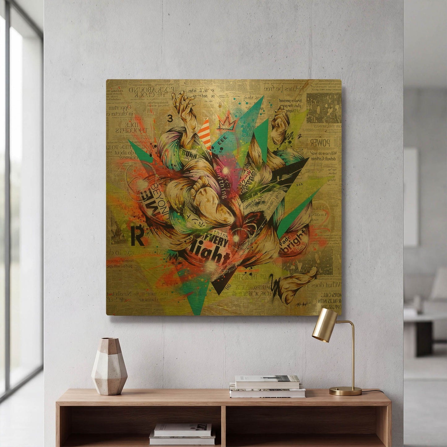 'Pleasant' By Taka Sudo Gold Metal Wall Art