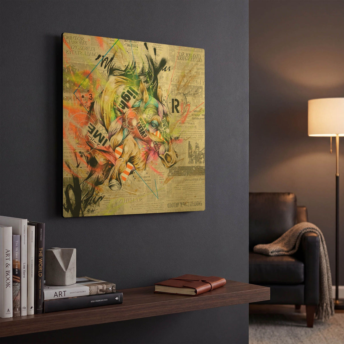 'Pulse' By Taka Sudo Gold Metal Wall Art