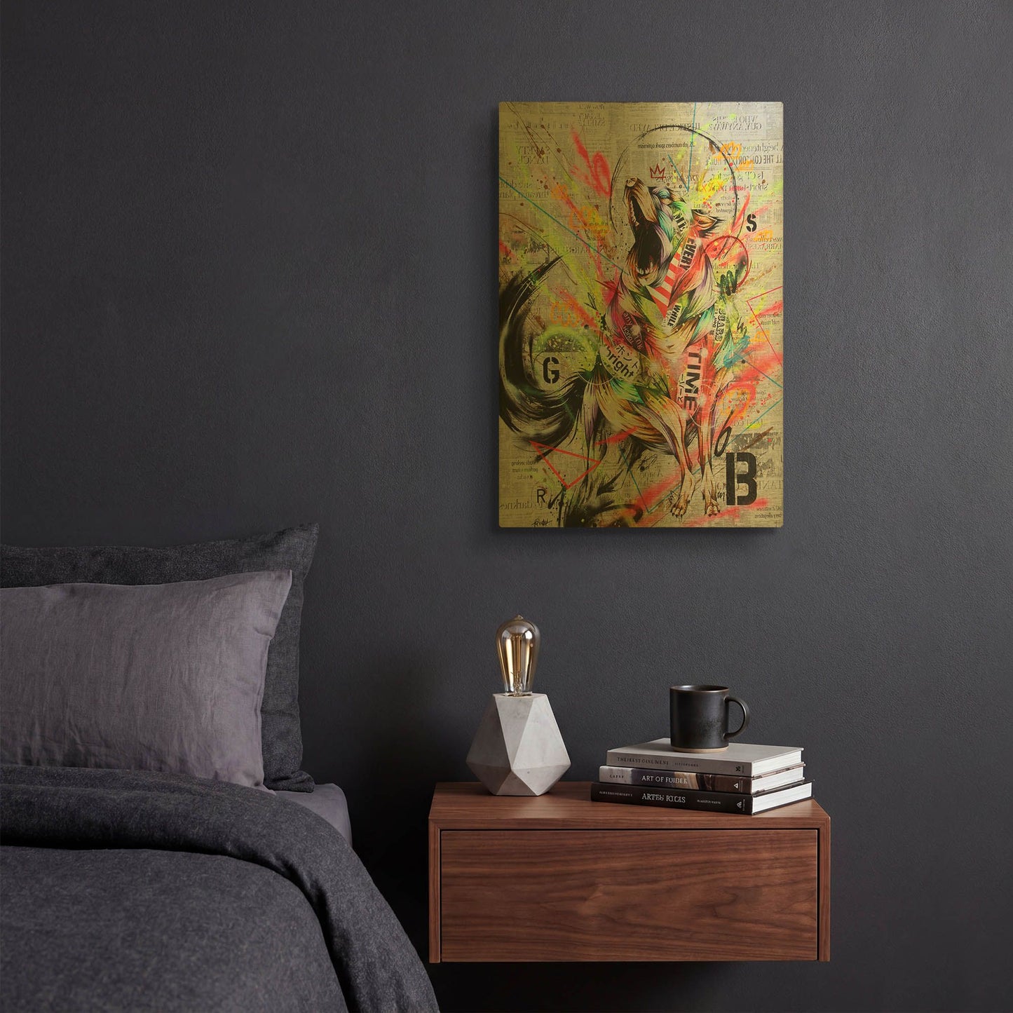 'Rebel' By Taka Sudo Gold Metal Wall Art