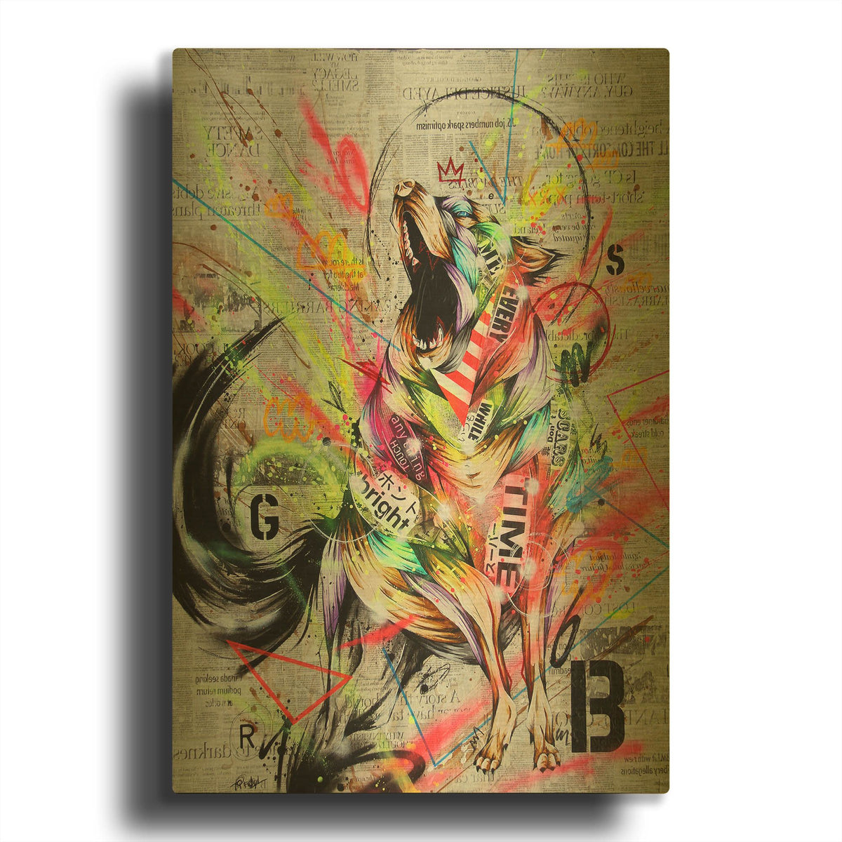 'Rebel' By Taka Sudo Gold Metal Wall Art