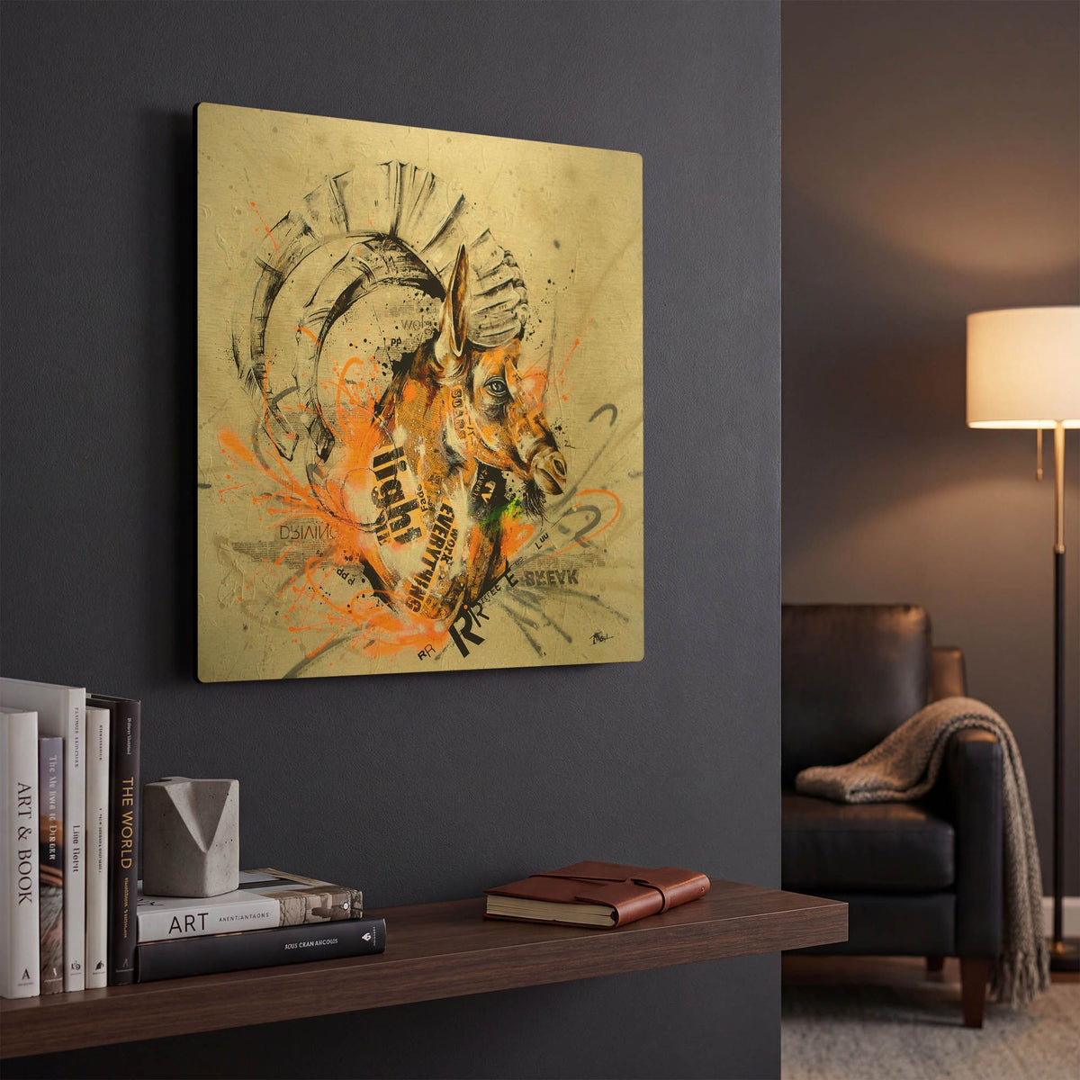 'Reel Up' By Taka Sudo Gold Metal Wall Art