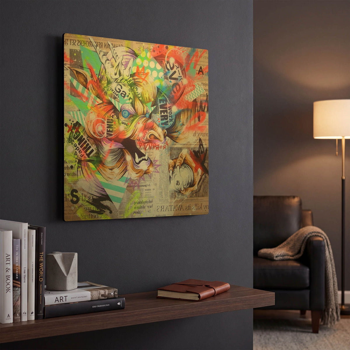 'Seiryu' By Taka Sudo Gold Metal Wall Art