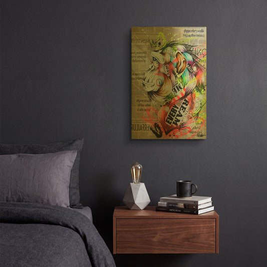 'Visionary 2' By Taka Sudo Gold Metal Wall Art